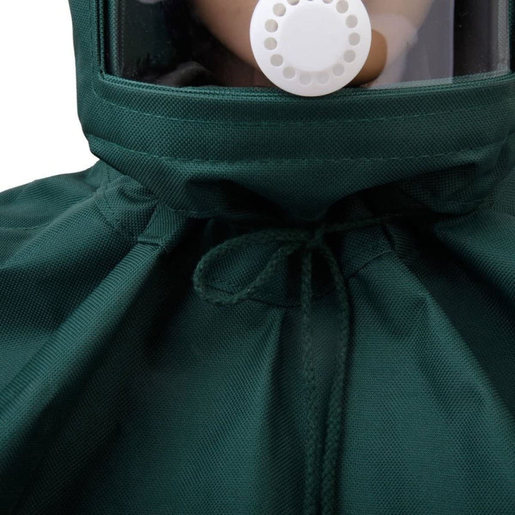 Outdoor Dust and Insect Protection Neck Cap Sandblasted Anti-fog Canvas Isolation Cap(Green)