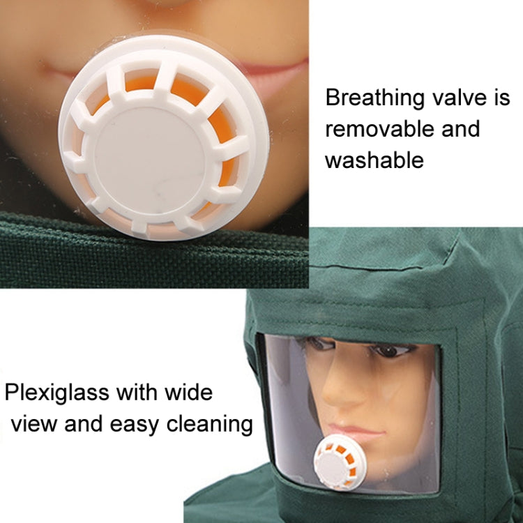 Outdoor Dust and Insect Protection Neck Cap Sandblasted Anti-fog Canvas Isolation Cap(Green)