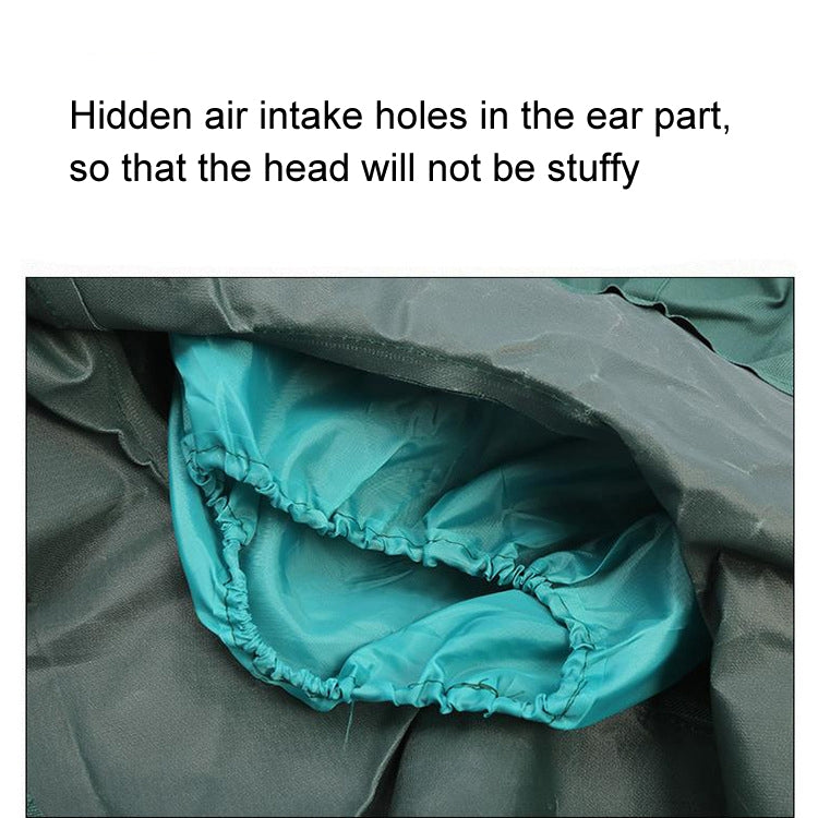 Outdoor Dust and Insect Protection Neck Cap Sandblasted Anti-fog Canvas Isolation Cap(Green)