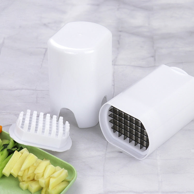 YG-PC01 44 Grid Potato Cutter Fast Stainless Steel Fries Cut With Cover(White)