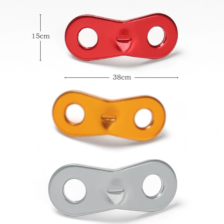 50pcs Outdoor Camping Aluminum Alloy Binocular Wind Rope Buckle Canopy Tent Pull Rope Stop Adjustment Piece, Color: Orange