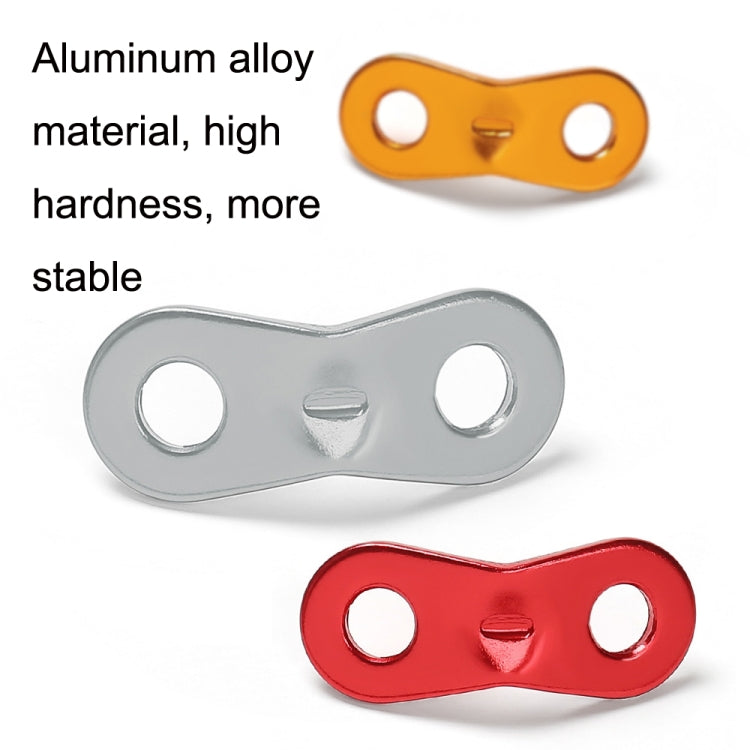 50pcs Outdoor Camping Aluminum Alloy Binocular Wind Rope Buckle Canopy Tent Pull Rope Stop Adjustment Piece, Color: Red