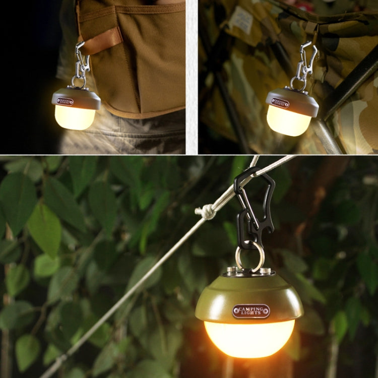 USB Outdoor Camp Lamp Multifunctional Atmosphere Emergency Night Light, Style: Strawberry (Army Green)