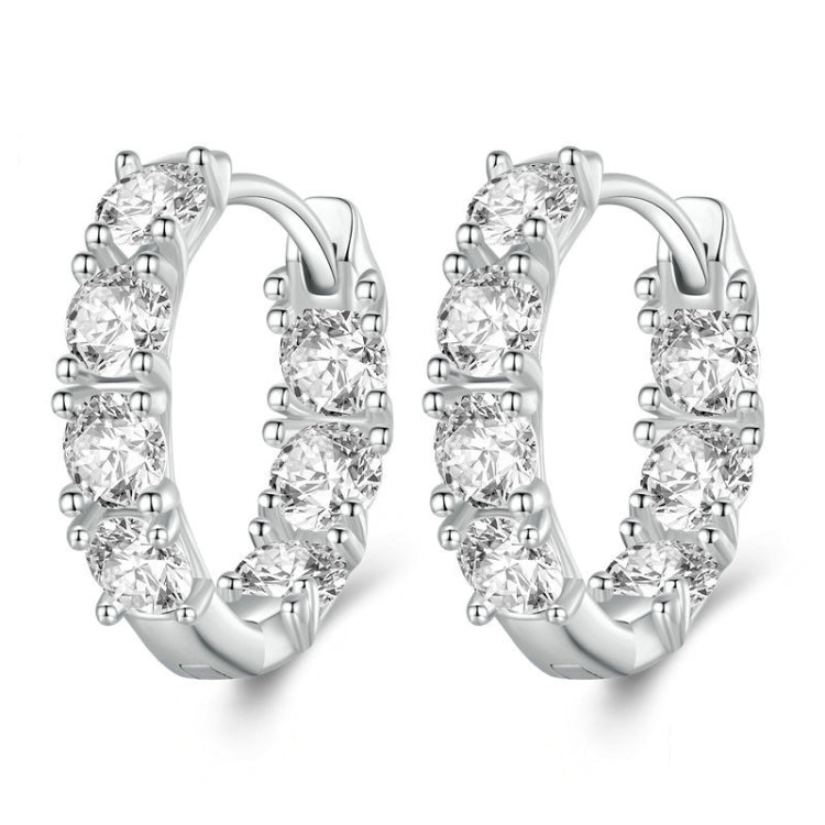 BSE734 Sterling Silver S925 Zirconia Budding Flower Earrings