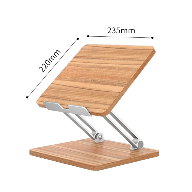 AP-2DP Desktop Liftable Wooden Tablet Laptop Support Stand(Darkwood)
