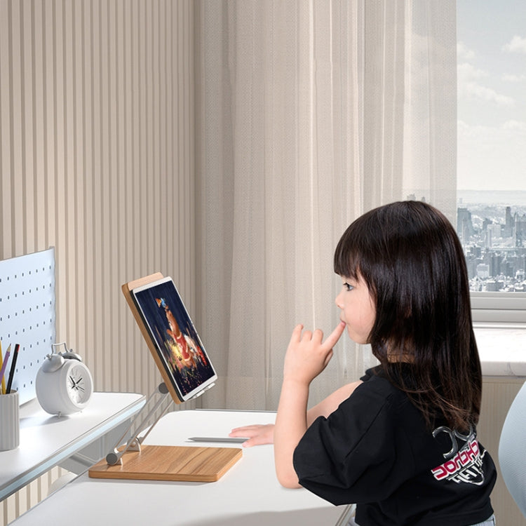AP-2DP Desktop Liftable Wooden Tablet Laptop Support Stand(Darkwood)