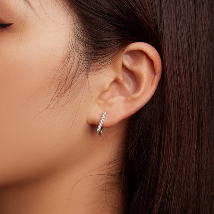 BSE739 Sterling Silver Geometric Minimalist Rectangular Earrings