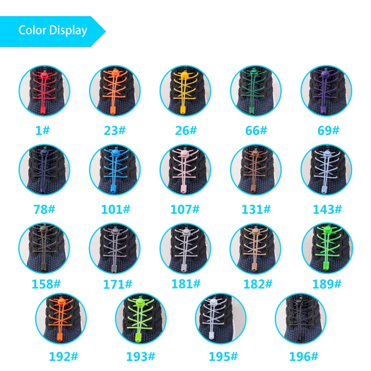 5pairs Spring Buckle Lazy Elastic Shoelaces For Adults And Children 110cm