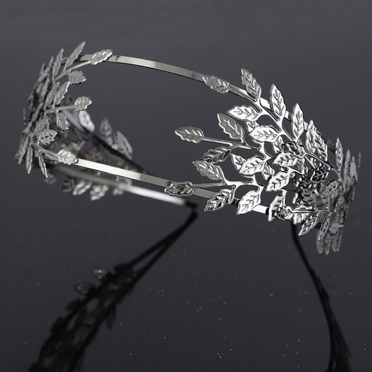 2pcs Metallic Leaves Branch Crown Hair Band Wedding Tiara Hair Accessories