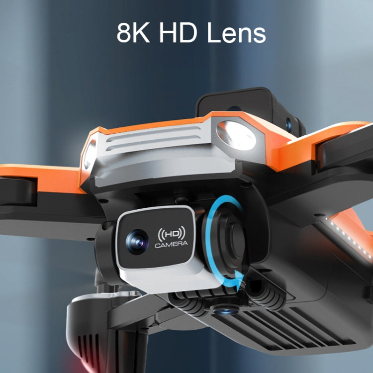 1080P HD Dual-Camera Intelligent Obstacle Avoidance Aerial Quadcopter, Spec: S8 (Orange)