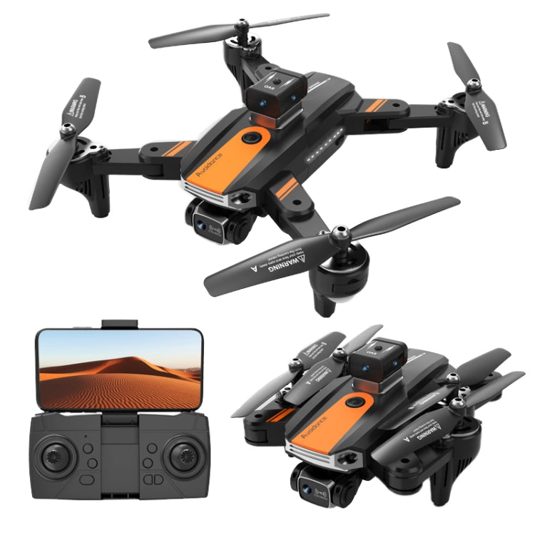 1080P HD Dual-Camera Intelligent Obstacle Avoidance Aerial Quadcopter, Spec: S8 (Black)