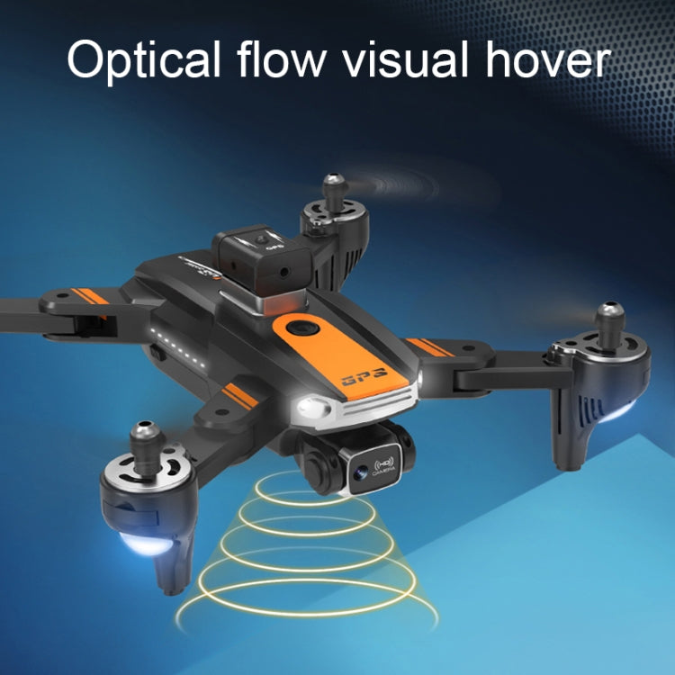 1080P HD Dual-Camera Intelligent Obstacle Avoidance GPS Positioning Aerial Quadcopter, Spec: S9 (Orange)