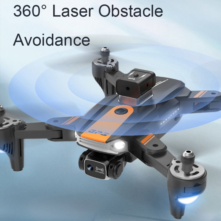 1080P HD Dual-Camera Intelligent Obstacle Avoidance GPS Positioning Aerial Quadcopter, Spec: S9 (Black)