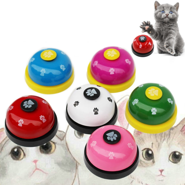 Pet Toy Training Called Dinner Small Bell Footprint Ring Dog Toys