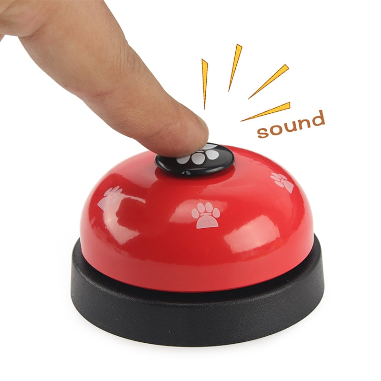 Pet Toy Training Called Dinner Small Bell Footprint Ring Dog Toys