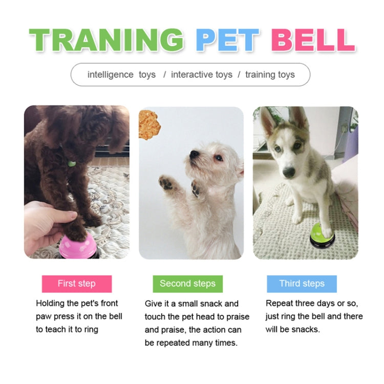 Pet Toy Training Called Dinner Small Bell Footprint Ring Dog Toys