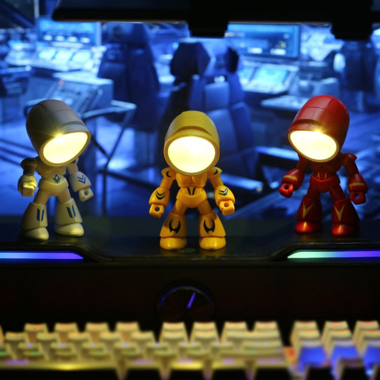 9622 LED Mini Foldable Cartoon Policeman Night Light Desktop Magnetic Desk Lamp