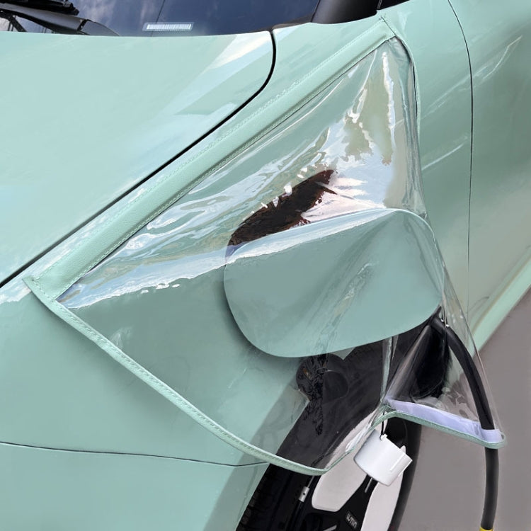 Electric Vehicle Charging Port Magnetic Transparent Rain Cover