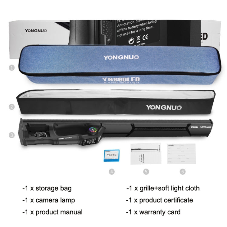 YONGNUO YN660S Double Color Temperature (White Yellow) Standard Version Colorful Stick Light Hand Holds LED Photography Fill Lights