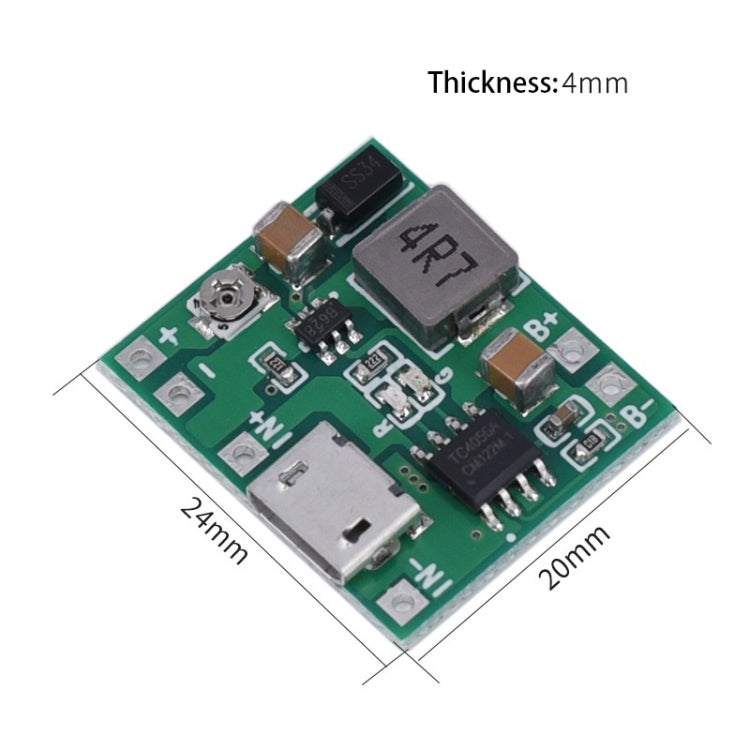 M-TY01 3pcs 3.7V 18650 Single Cell Lithium Battery Adjustable Boost Voltage Converter Module With Charging Circuit