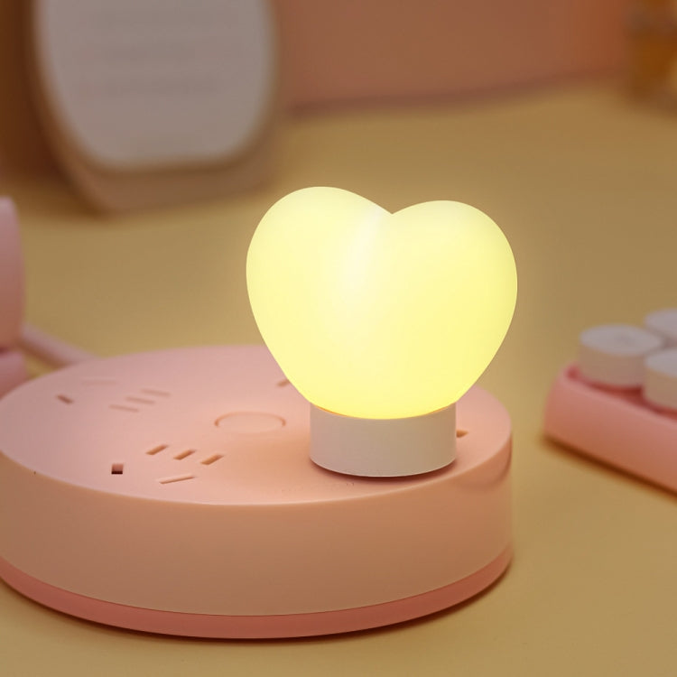 TL20A Love Shape USB Mini Night Light Portable Silicone Decorative Lamp, Spec: Plug-in