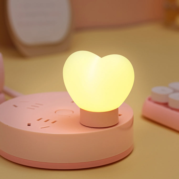 TL20A Love Shape USB Mini Night Light Portable Silicone Decorative Lamp, Spec: Plug-in