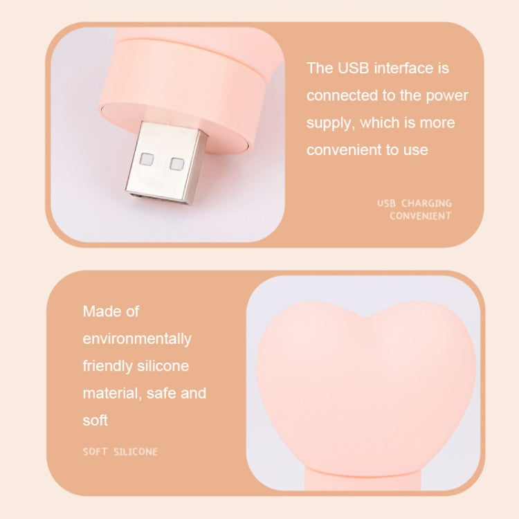 TL20A Love Shape USB Mini Night Light Portable Silicone Decorative Lamp, Spec: Plug-in