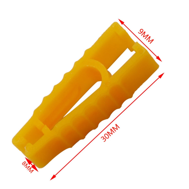 50pcs Car Fuse Cartridge Puller Tweezers(Yellow)
