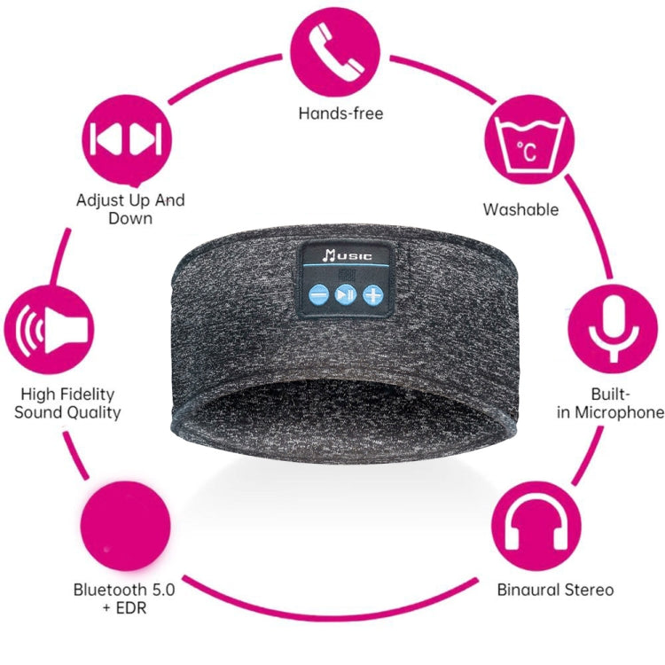 Music Headband Bluetooth Eye Mask Yoga Running Sleep Headphones
