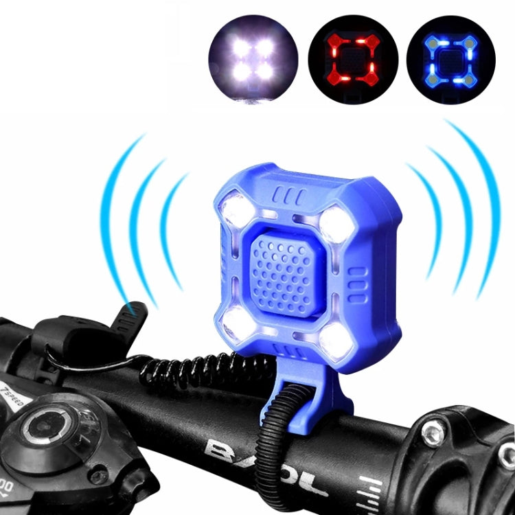 2 In 1 Bike 140db Bell 4 Lamp Cycling Light Bicycle Horn 5-sounds Alarm
