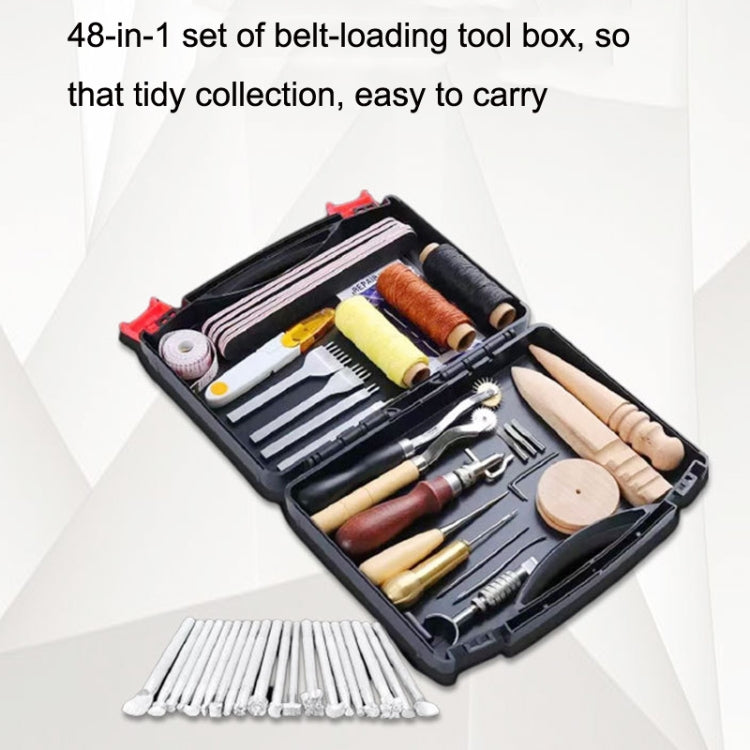 48 In 1 Handmade Leather DIY Tool Set Sewing Craft Tool Set