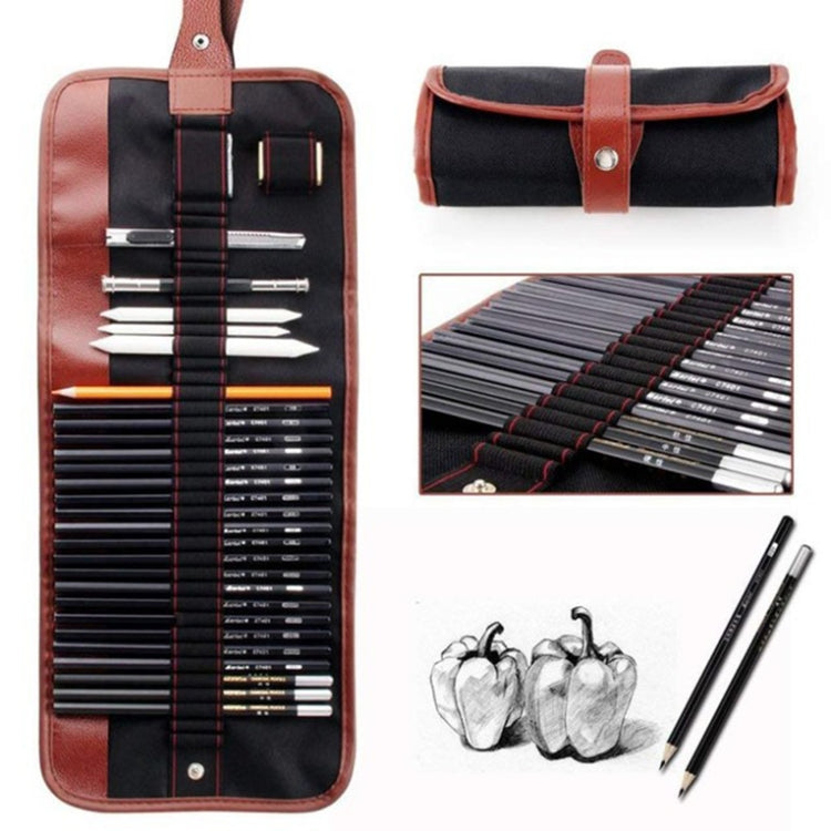 YGSM-30 Sketch Pencil Set Art Sketch Pencil Drawing Tools, Spec: 30pcs/set