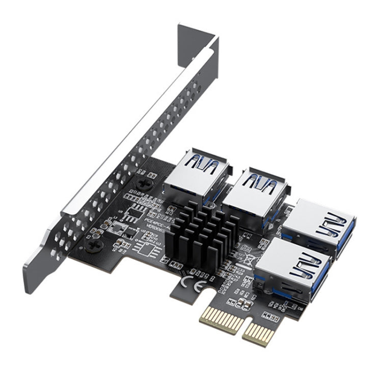 PCI-E1 To 4 SATA3.0 Rotary Card Computer Desktop Solid State Hard Disk