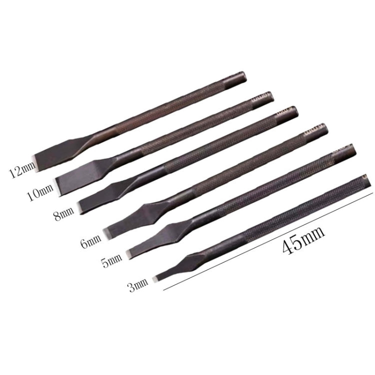 ER018 2pcs Card Position Cut Cowhide Leather Word Cut DIY Tool, Size: 12mm