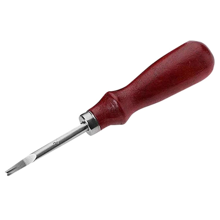 ER015 DIY Craft Leather Carving Leather Round Corner Tool Wood Handle Repair Device 1.0mm