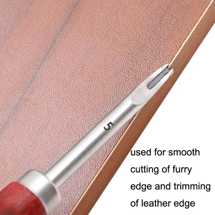 ER015 DIY Craft Leather Carving Leather Round Corner Tool Wood Handle Repair Device 1.2mm