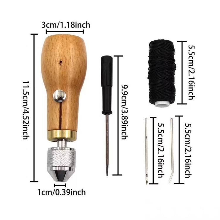 Leather Hand Seam Sewing Machine DIY Leather Carving Stitching Tool Device