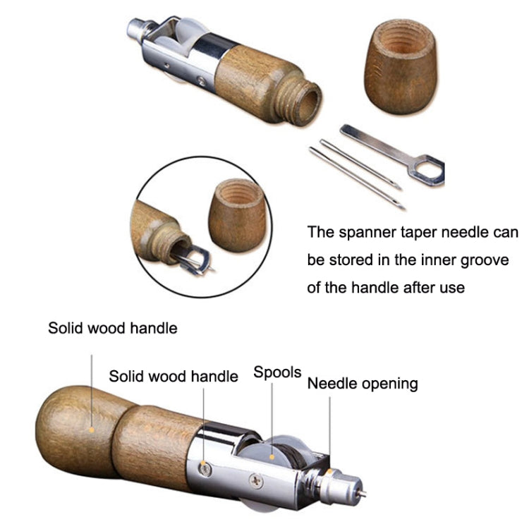 Leather Hand Seam Sewing Machine DIY Leather Carving Stitching Tool Device