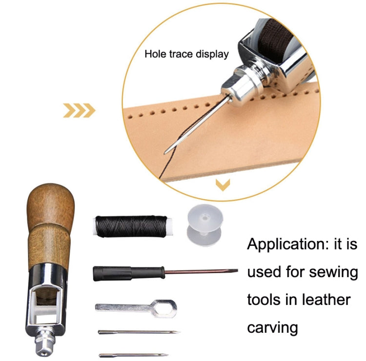 Leather Hand Seam Sewing Machine DIY Leather Carving Stitching Tool Device