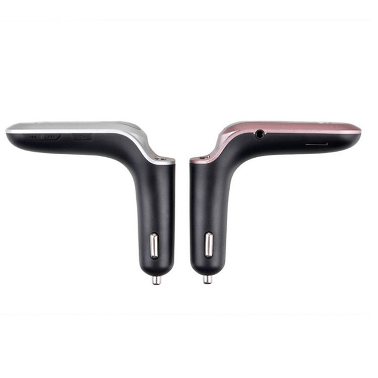 S7 Smart Digital Display Music Player Calling Car Charger, Color: Rose Gold