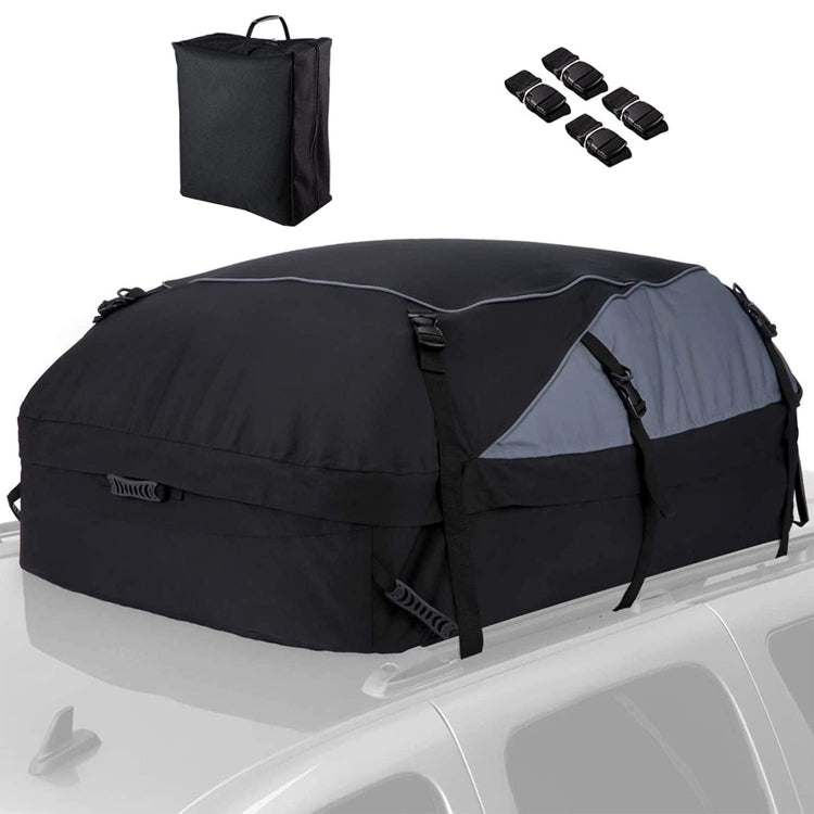 600D Oxford Cloth Car Luggage Bag Outdoor SUV Foldable Roof Bag, Size: S: 105 Ã— 90 Ã— 45cm(Black+Gray)