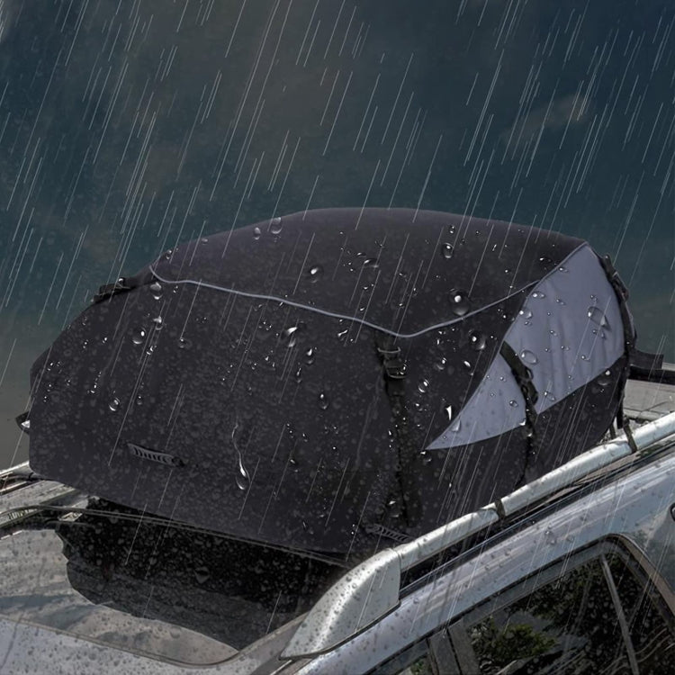 600D Oxford Cloth Car Luggage Bag Outdoor SUV Foldable Roof Bag, Size: M: 130 Ã— 100 Ã— 45cm(Black+Gray)