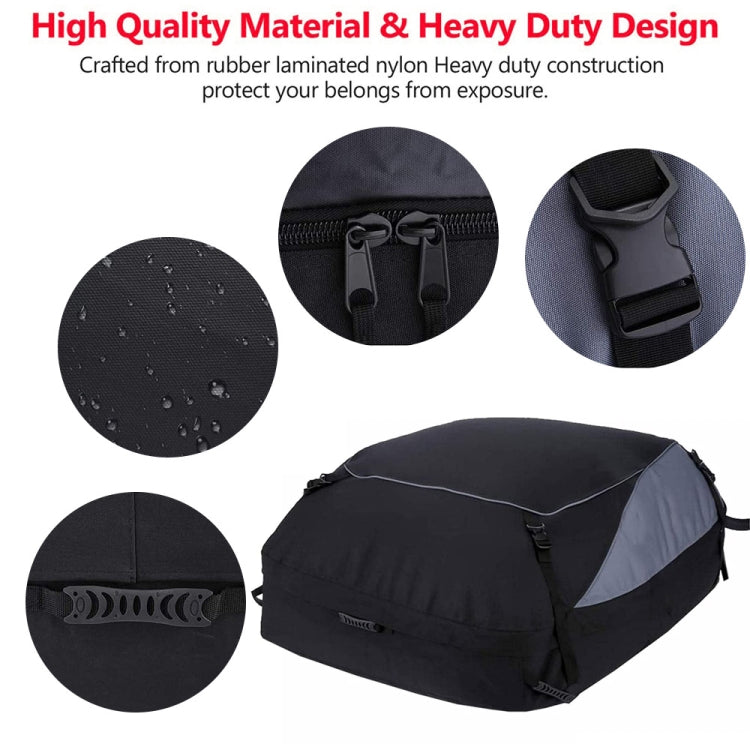 600D Oxford Cloth Car Luggage Bag Outdoor SUV Foldable Roof Bag, Size: L: 160 x 110 x 45cm(Black+Gray)