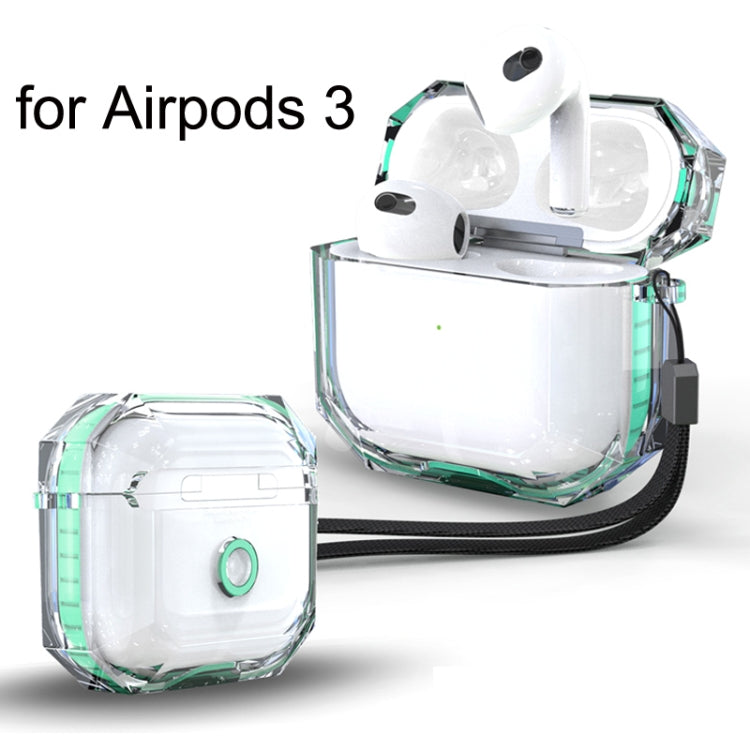 For AirPods 3 RJT-AP-03 Transparent Anti-fall Bluetooth Earphone Protective Sleeve