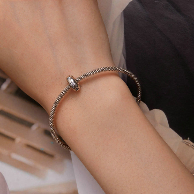 SCC2420 Sterling Silver S925 Pointed Star Round Positioning Clip Zircon Star Bracelet Beads