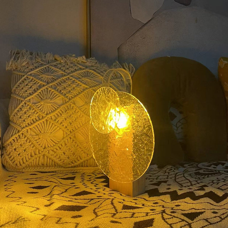 GD-GY01 Rotatable Water Ripple Wooden Atmosphere Decorative Lamp, Spec: 5V Charging