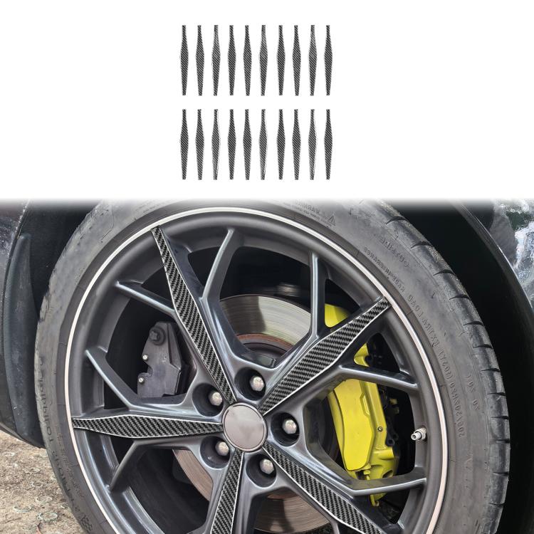 For Chevrolet Corvette C8 20pcs /Set Wheel Trim Stickers - Black