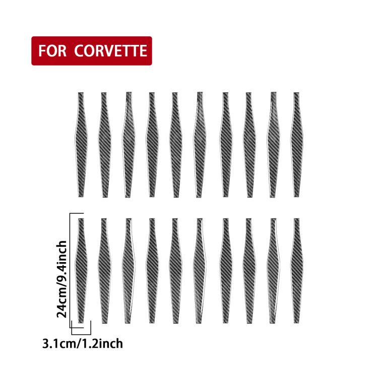 For Chevrolet Corvette C8 20pcs /Set Wheel Trim Stickers - Black