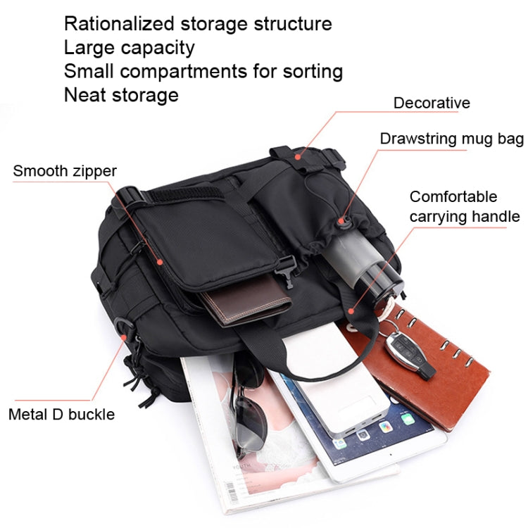 HAOSHUAI 822 Men Large Capacity Casual Shoulder Messenger Bag Handle Computer Bag