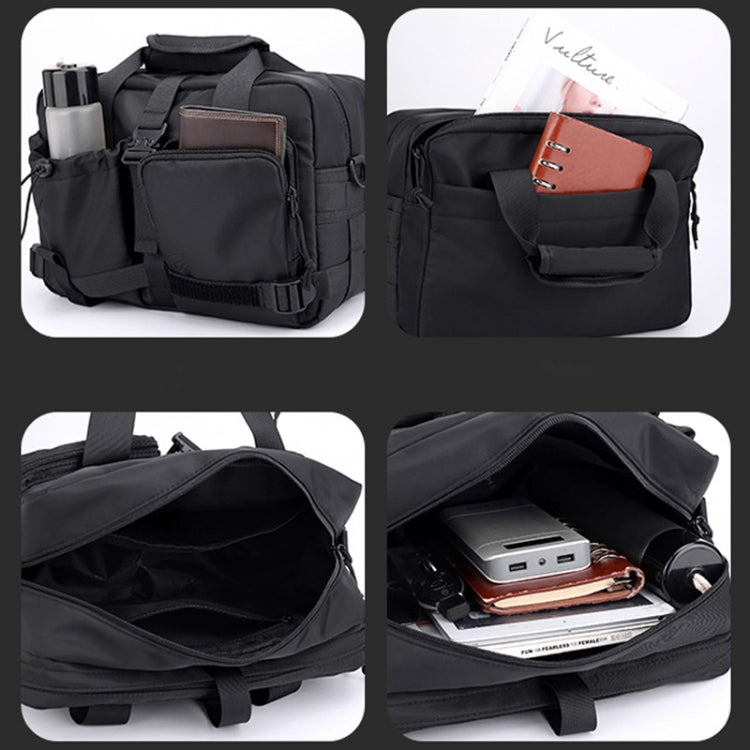 HAOSHUAI 822 Men Large Capacity Casual Shoulder Messenger Bag Handle Computer Bag